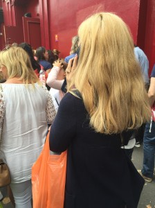 My daughter made us wait in line (